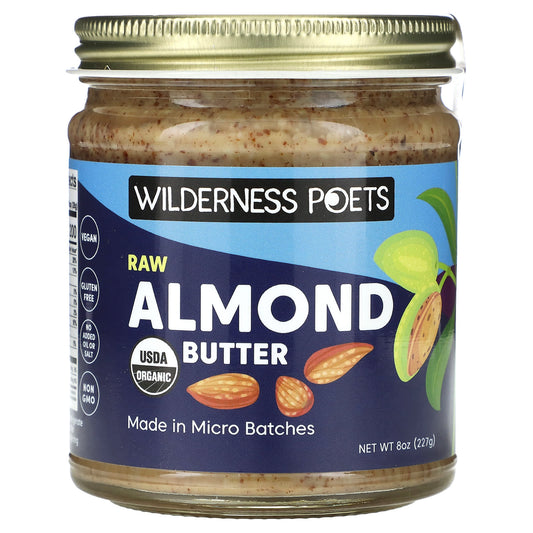 Wilderness Poets, Organic Raw Almond Butter, 8 oz (227 g) - Image 1