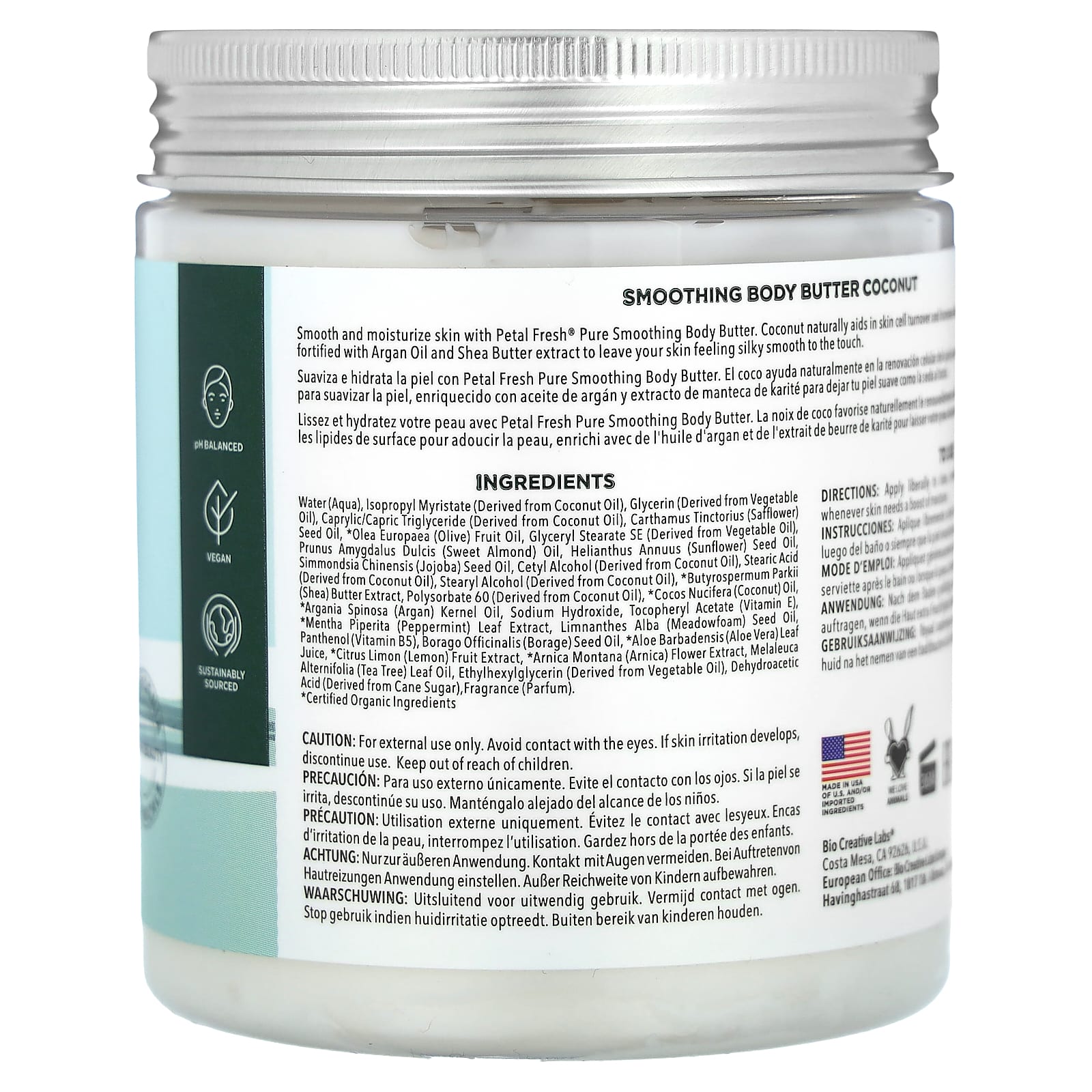 Petal Fresh, Pure, Smoothing Body Butter, Coconut, 8 oz (237 ml) - Image 2