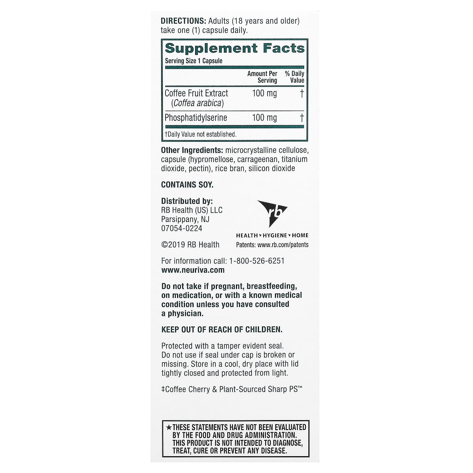 Schiff, Neuriva Brain Performance, Original, 30 Capsules - Image 2