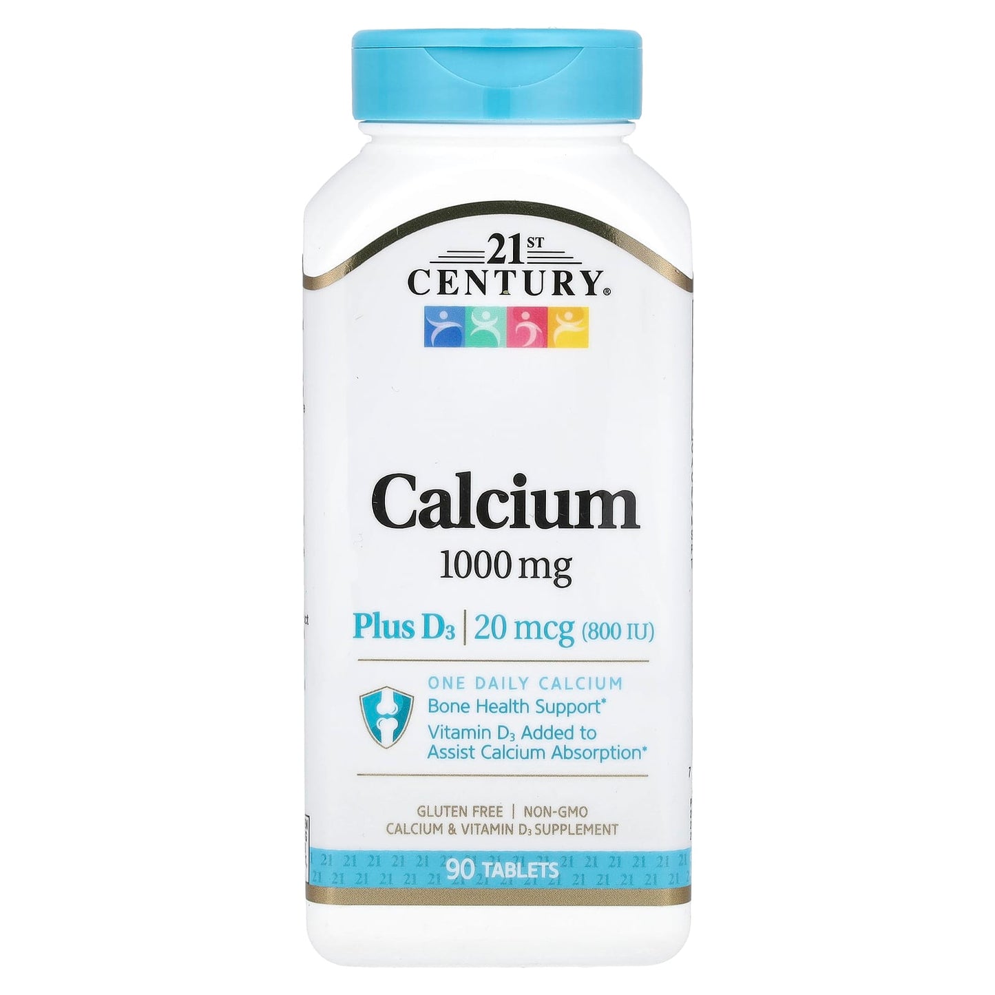 21st Century Calcium Plus D3 Bone Health Supplement 90 Tablets - Image 1