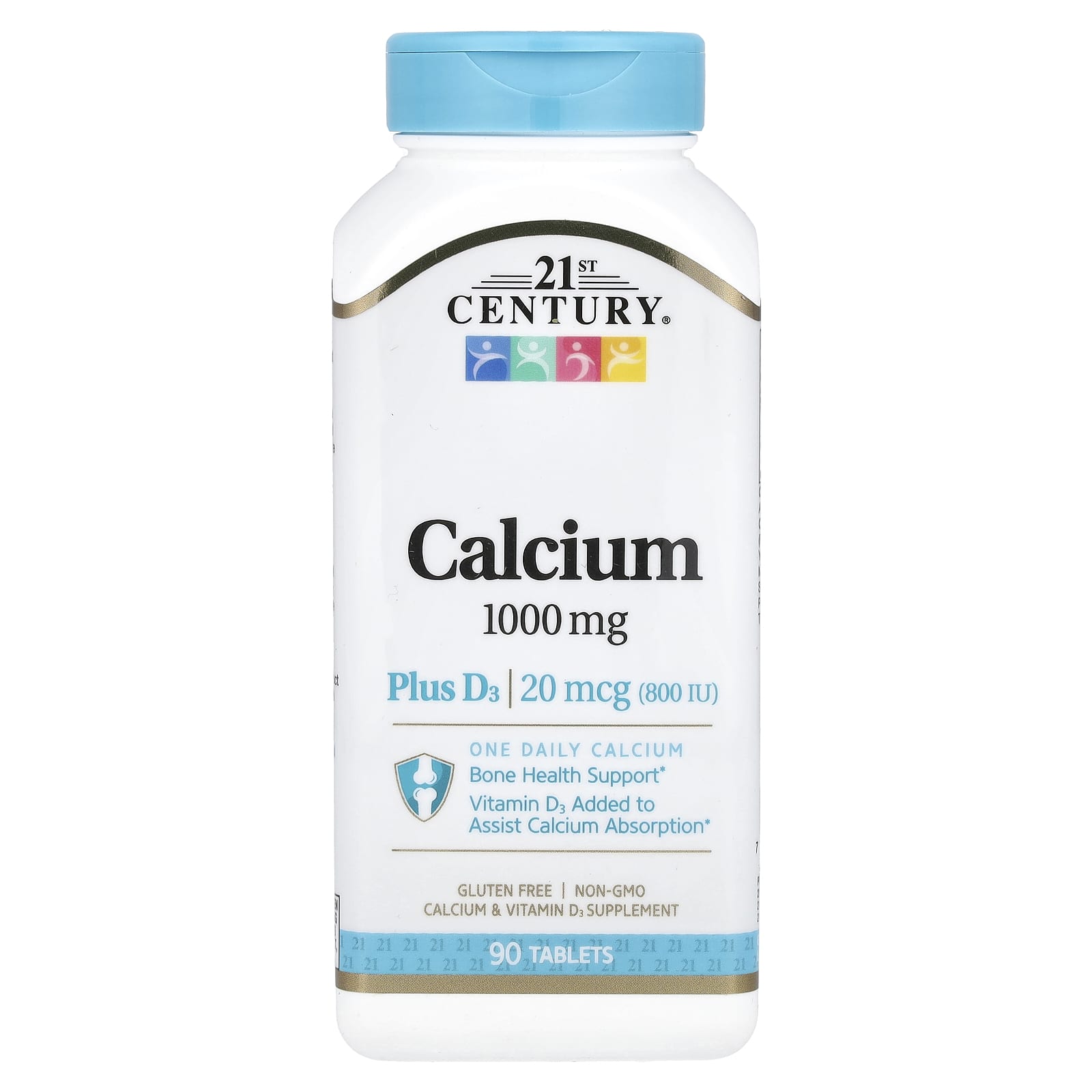 21st Century Calcium Plus D3 Bone Health Supplement 90 Tablets - Image 1