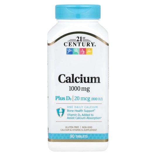 21st Century Calcium Plus D3 Bone Health Supplement 90 Tablets - Image 1