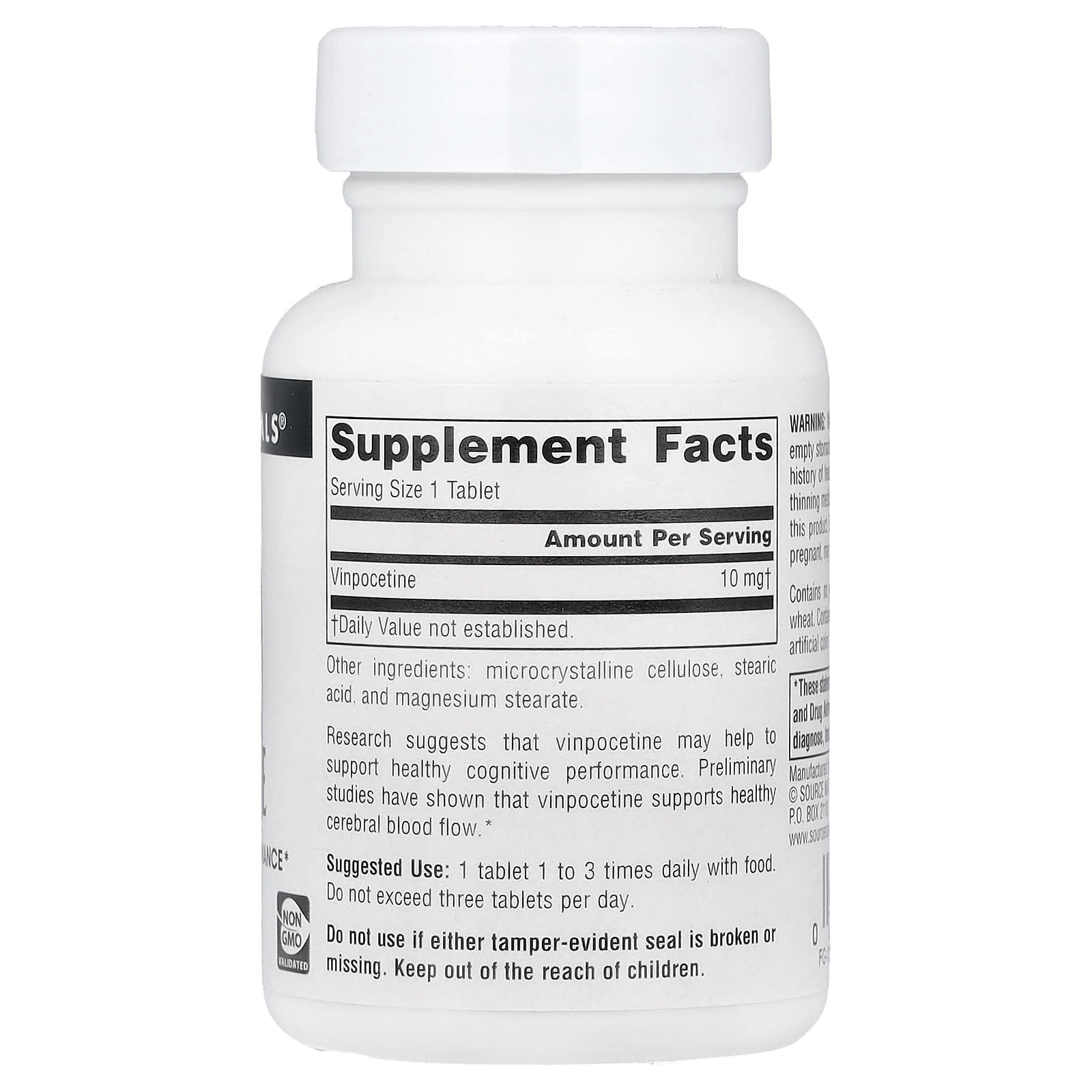 Source Naturals, Vinpocetine, 10 mg, 120 Tablets - Image 2