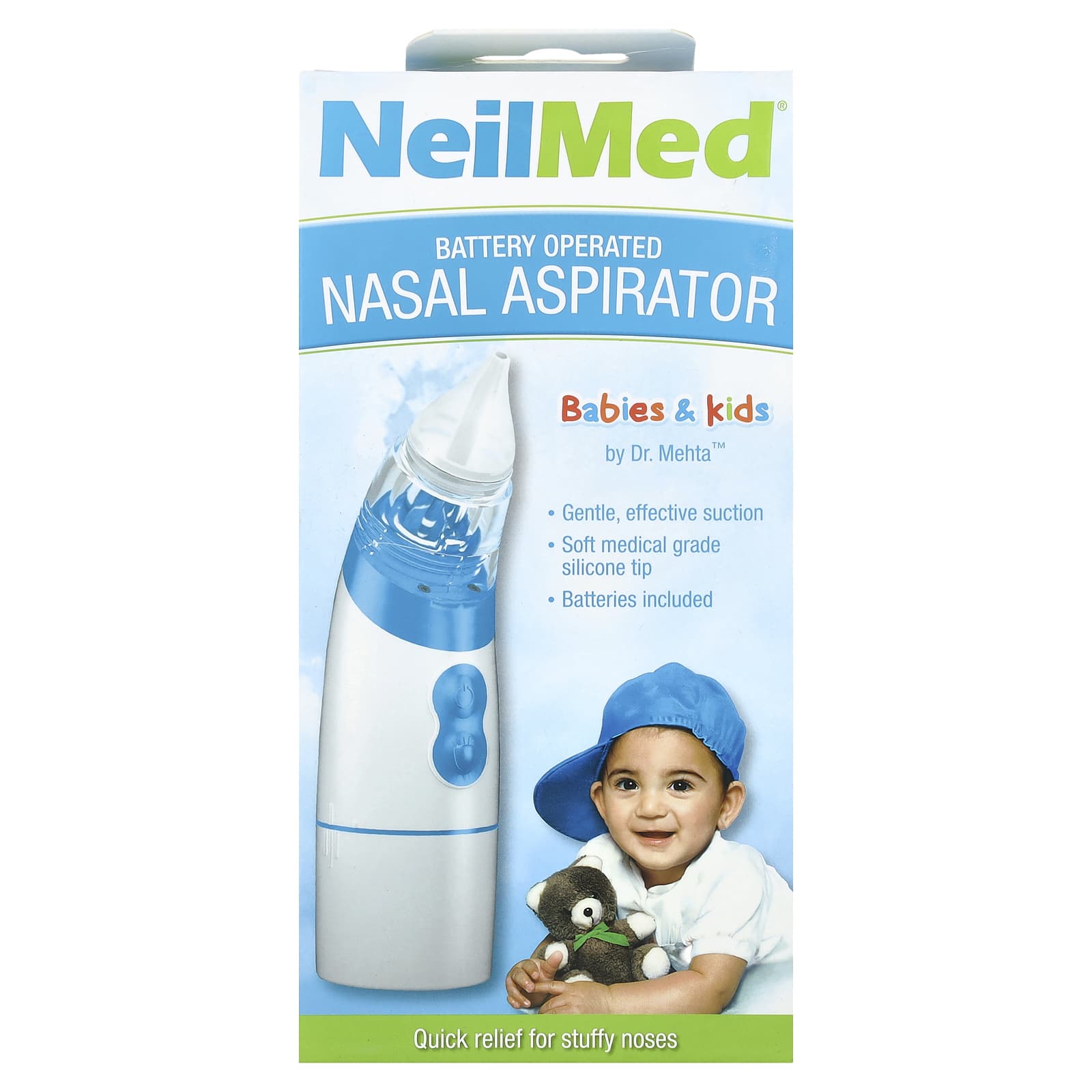 NeilMed, Battery Operated Nasal Aspirator, Babies & Kids, 3 Piece Set - Image 1