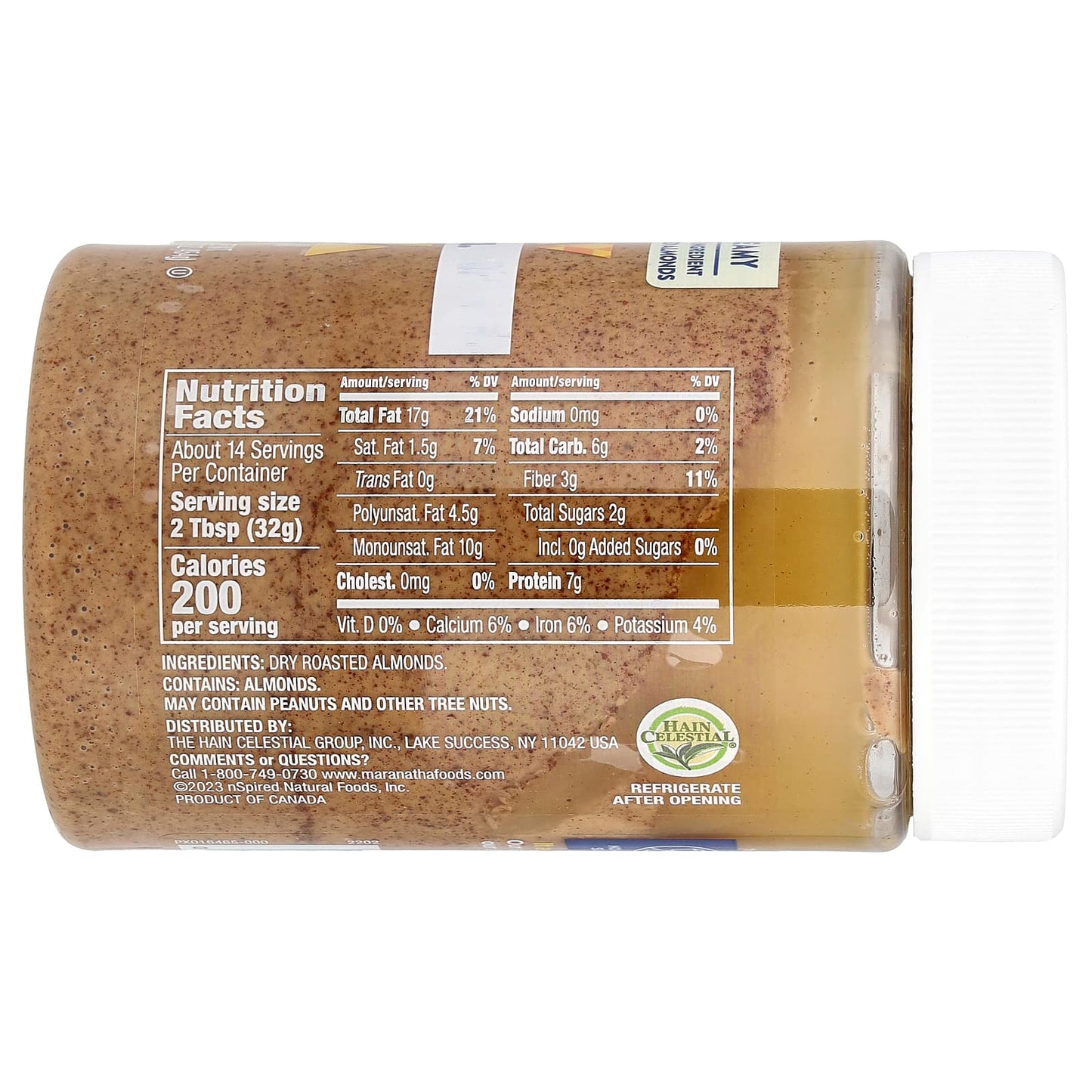 MaraNatha, Almond Butter, Creamy, 16 oz (454 g) - Image 2