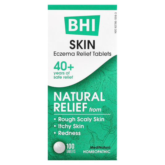 MediNatura, BHI, Skin Eczema Relief Tablets, 100 Tablets - Image 1