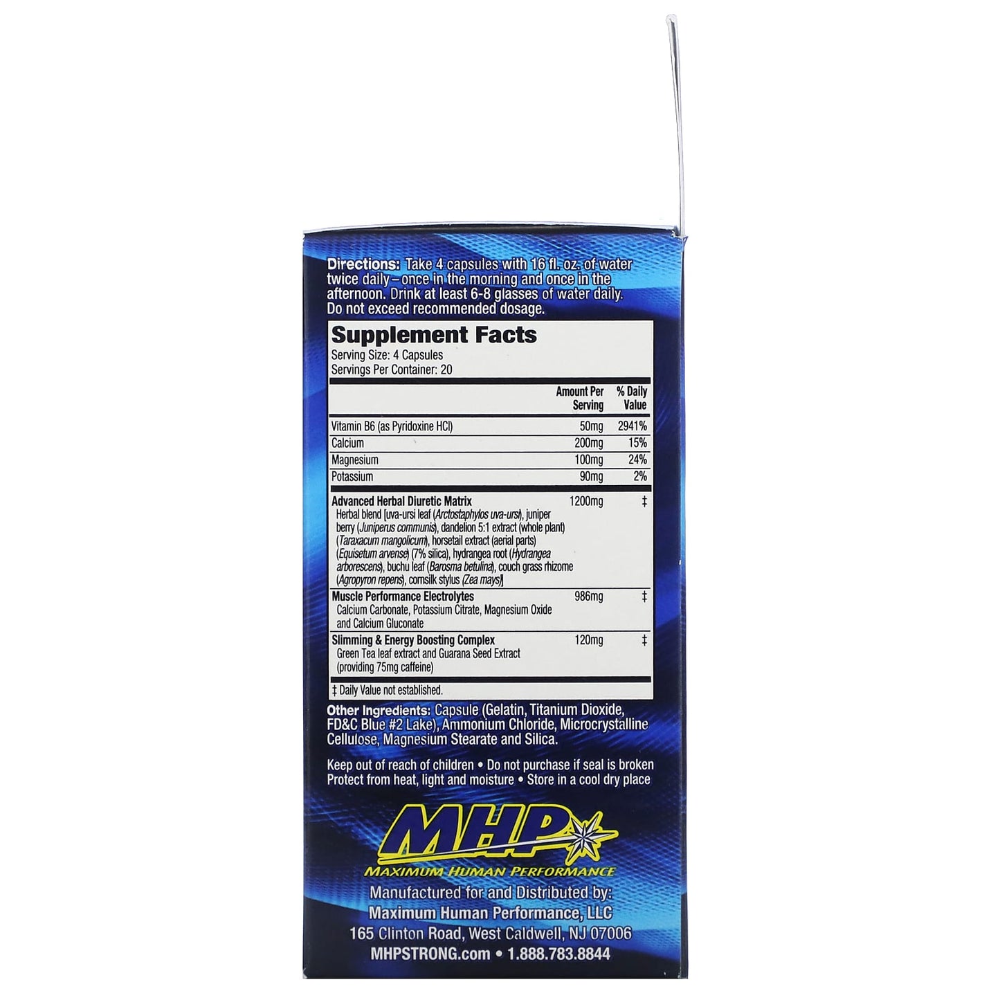 MHP, XPEL, Maximum Strength Herbal Diuretic, 80 Capsules - Image 2