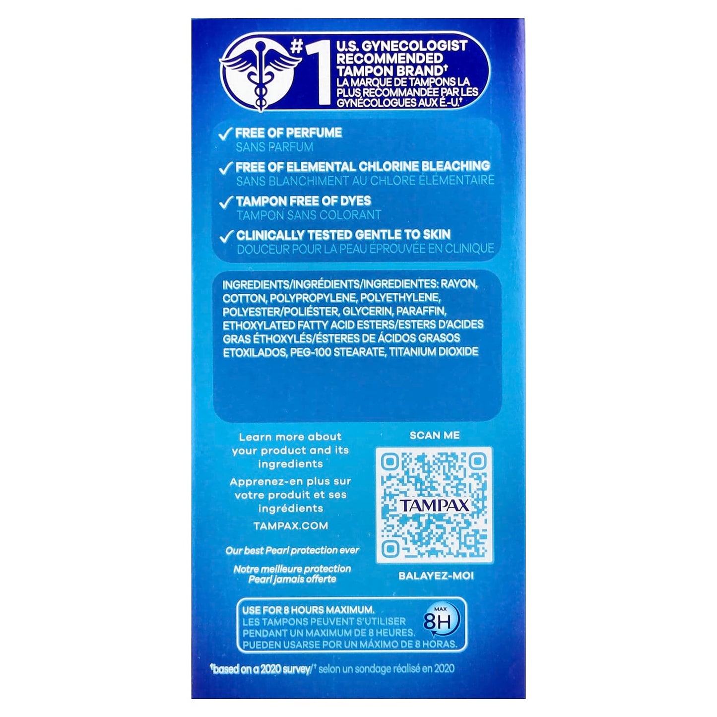 Tampax, Pearl, Super, Unscented, 36 Tampons - Image 2