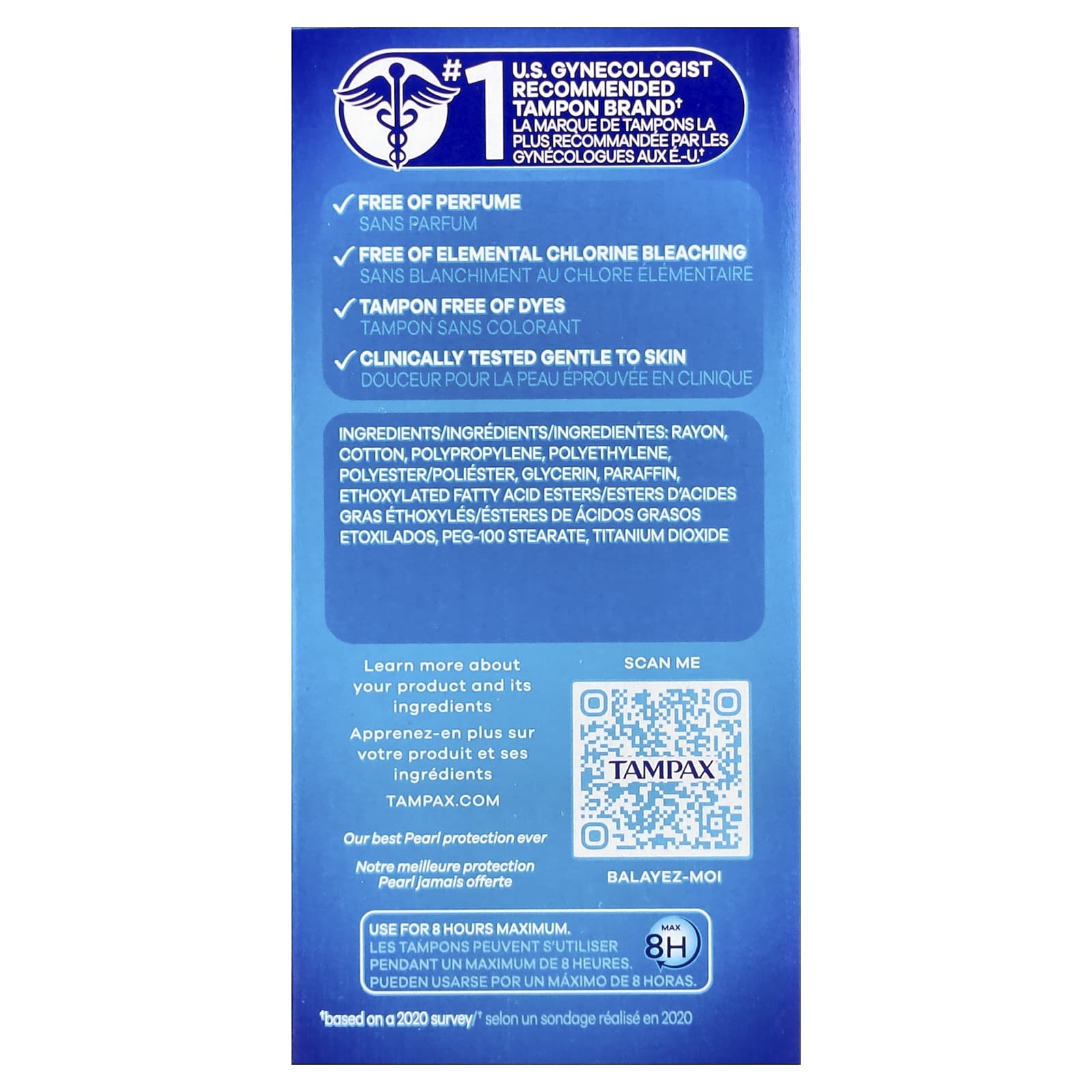 Tampax, Pearl, Super, Unscented, 36 Tampons - Image 2