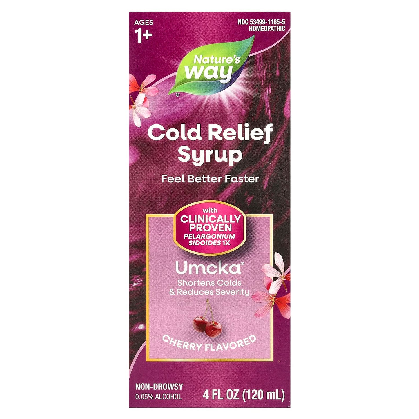 Nature's Way, Umcka, Cold Relief Syrup, Ages 1+, Cherry, 4 fl oz (120 ml) - Image 1