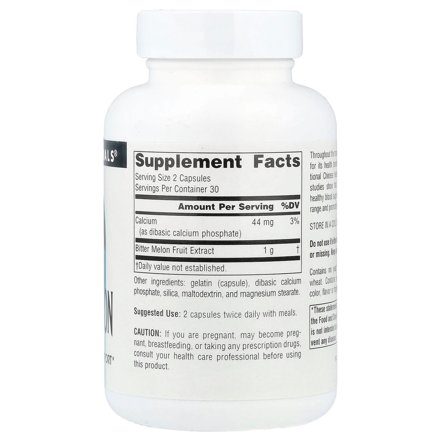 Source Naturals, Bitter Melon, 60 Capsules - Image 2