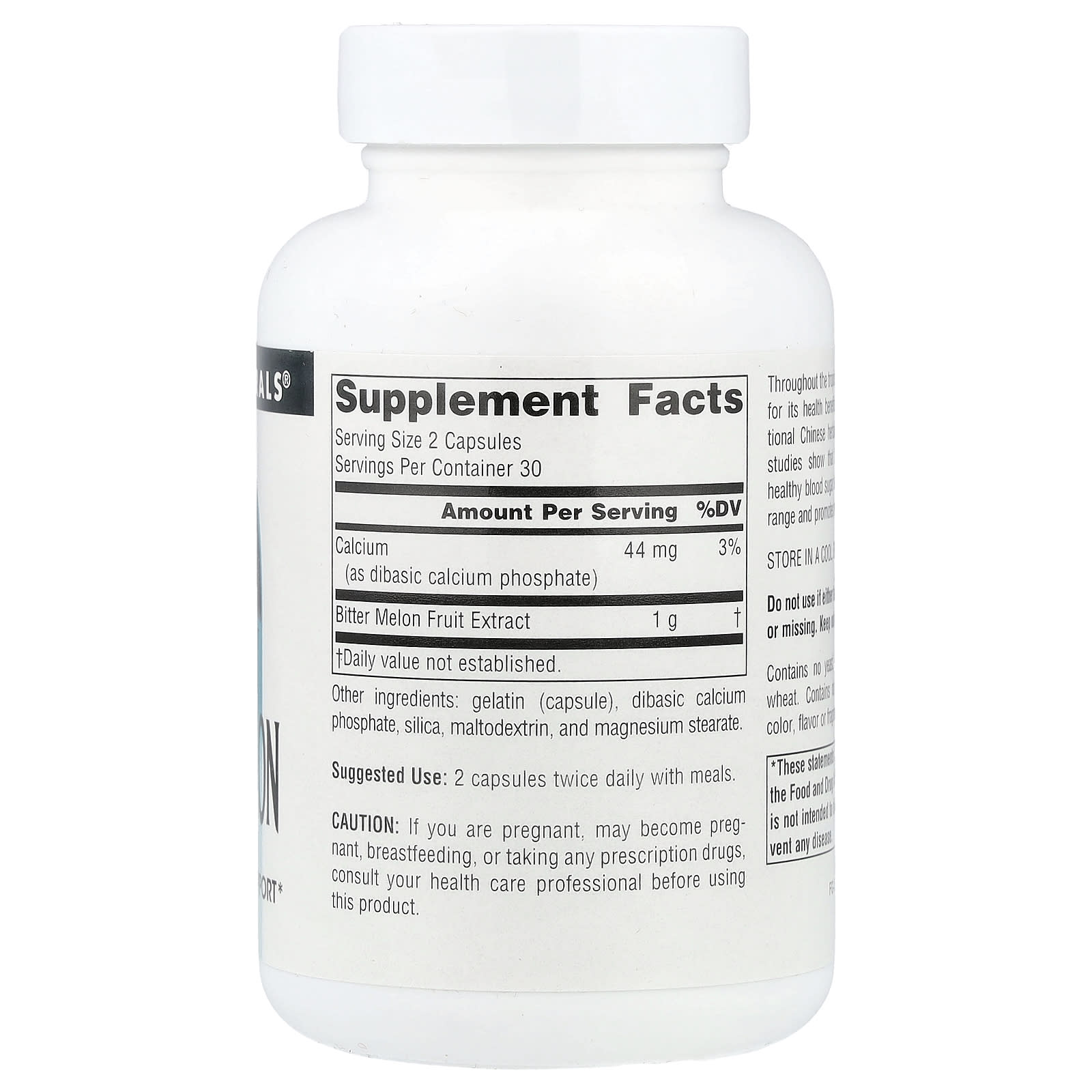 Source Naturals, Bitter Melon, 60 Capsules - Image 2