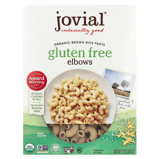 Gluten-Free Brown Rice Pasta Elbows by Jovial - USDA Organic - Image 1
