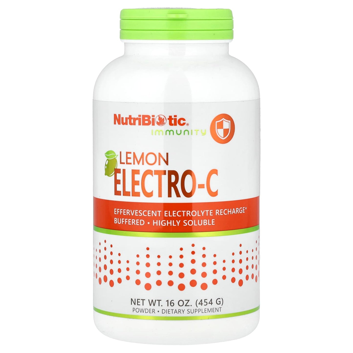 NutriBiotic, Immunity, Lemon Electro-C Powder, 16 oz (454 g) - Image 1