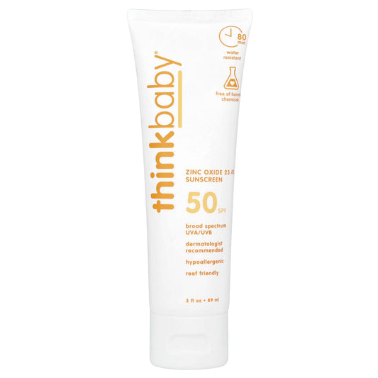 think, Thinkbaby®, Zinc Oxide Sunscreen, SPF 50, 3 fl oz (89 ml) - Image 1