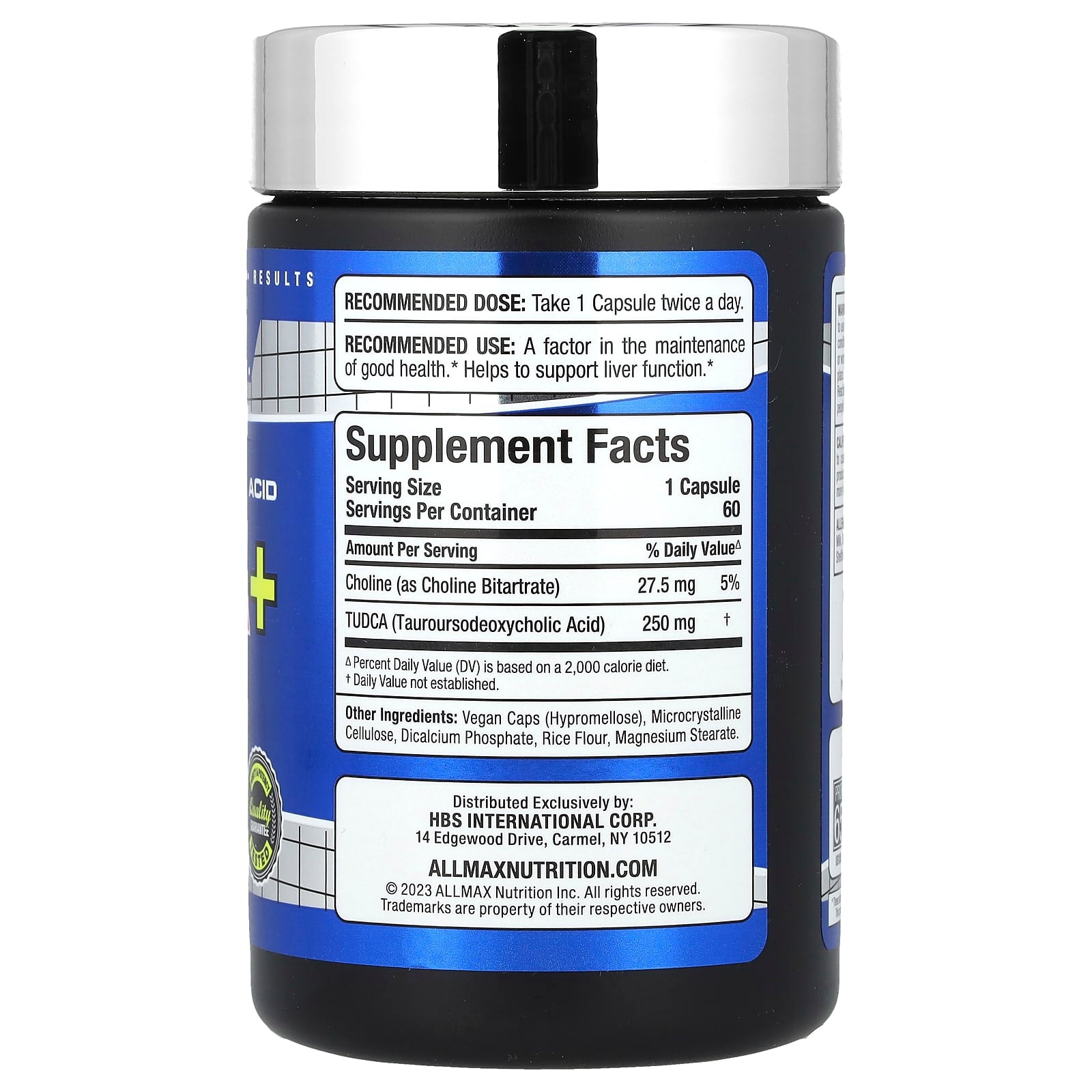 ALLMAX TUDCA+ 250mg for Liver Support & Gut Health - Image 2
