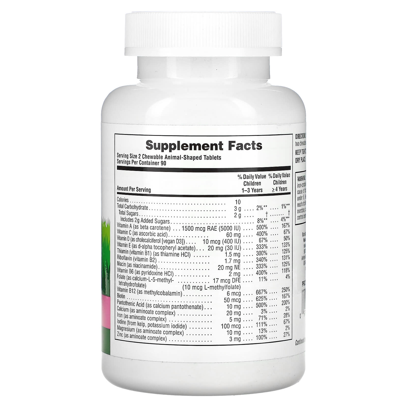 NaturesPlus, Animal Parade, Children's Chewable Supplement, Watermelon, 180 Animal-Shaped Tablets - Image 2