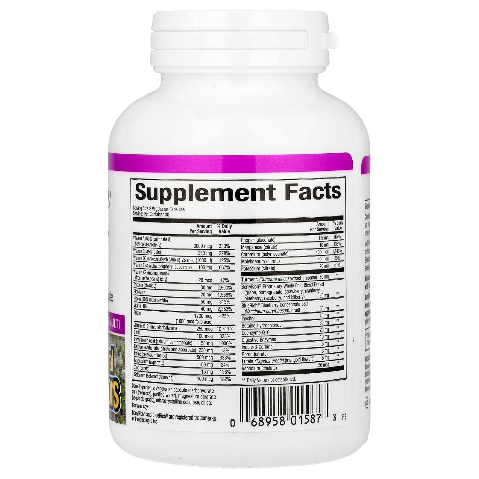 Natural Factors, MultiFactors® Women's 50+, 90 Vegetarian Capsules - Image 2