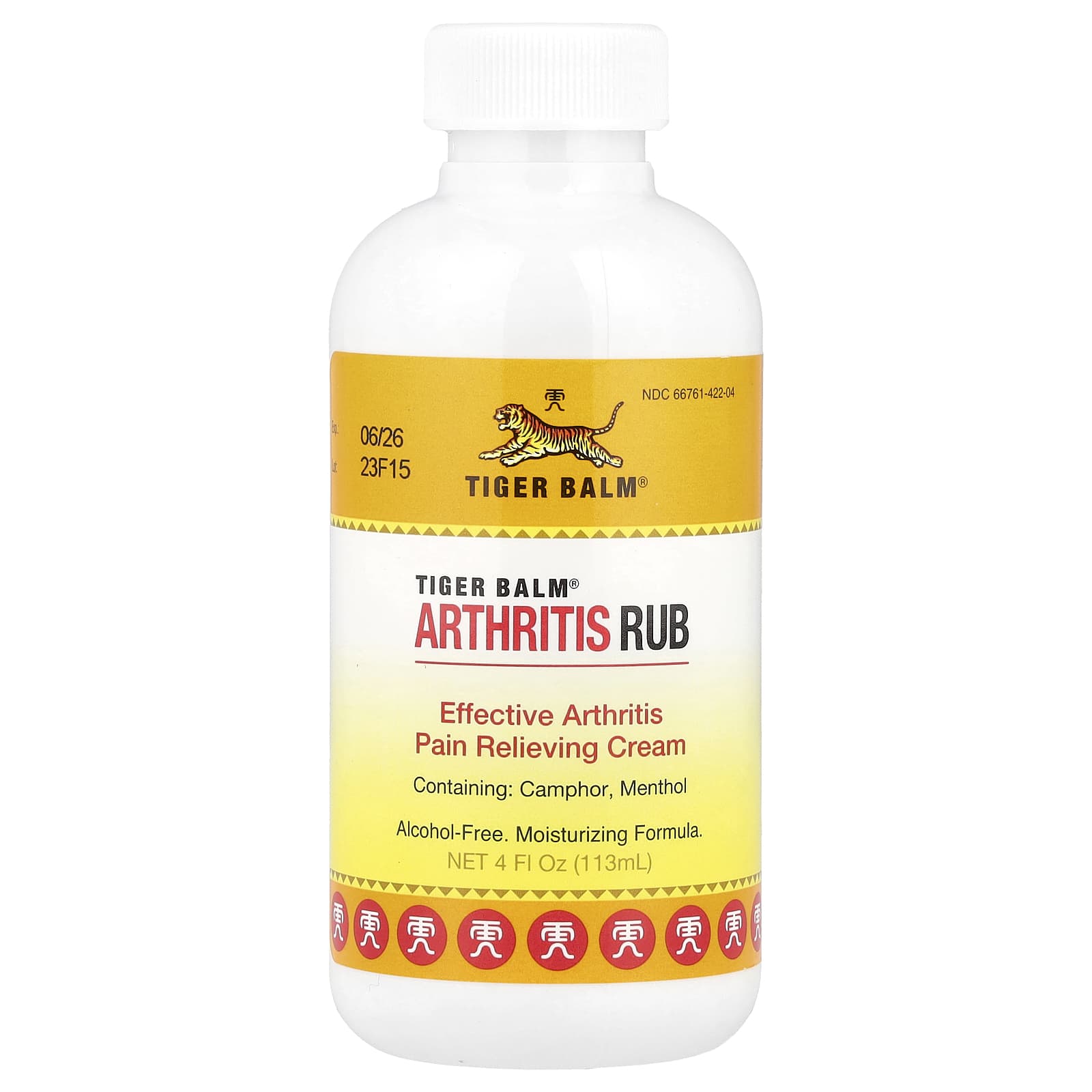 Tiger Balm, Arthritis Rub, Alcohol-Free, 4 fl oz (113 ml) - Image 1
