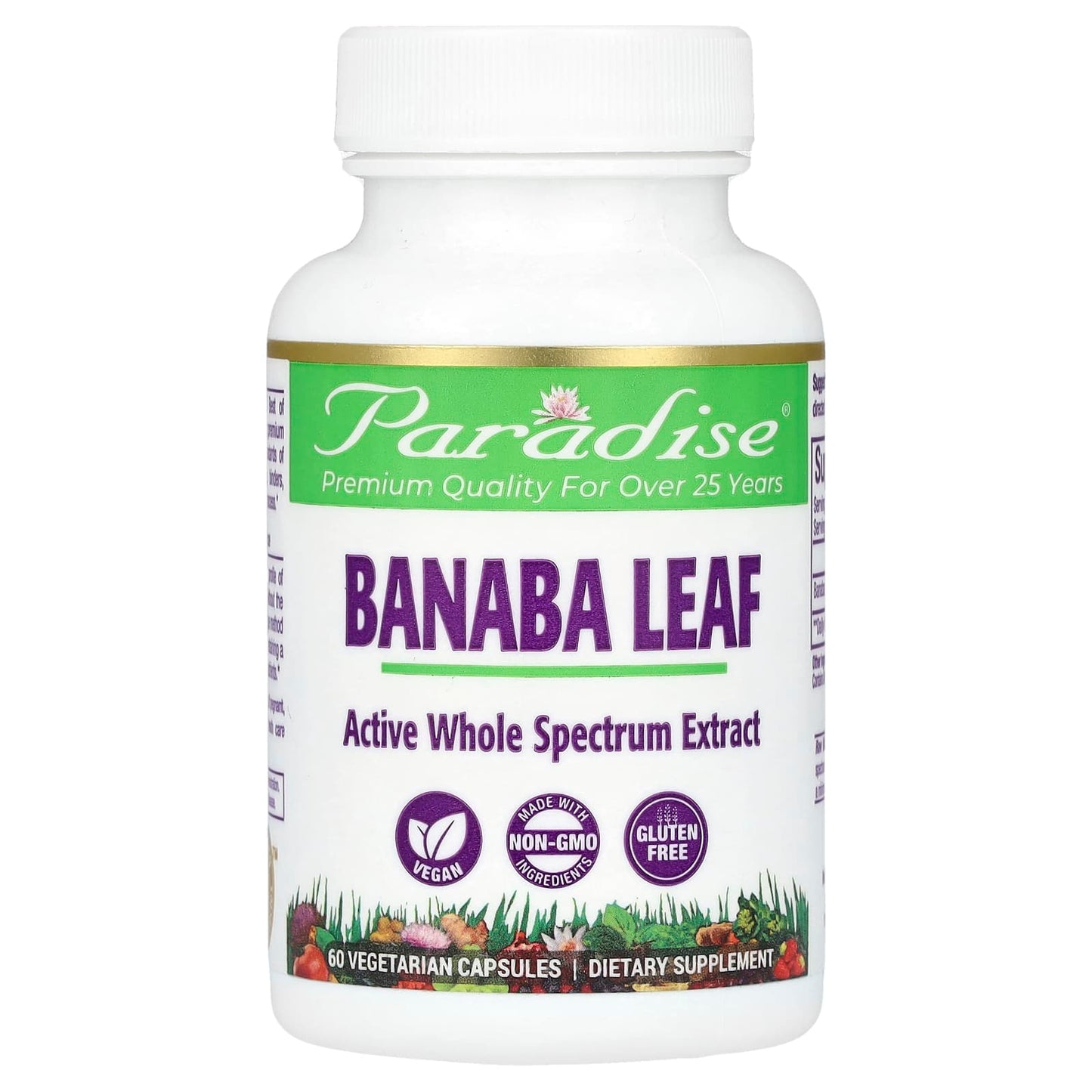 Paradise Herbs, Banaba Leaf, 60 Vegetarian Capsules (250 mg per Capsule) - Image 1