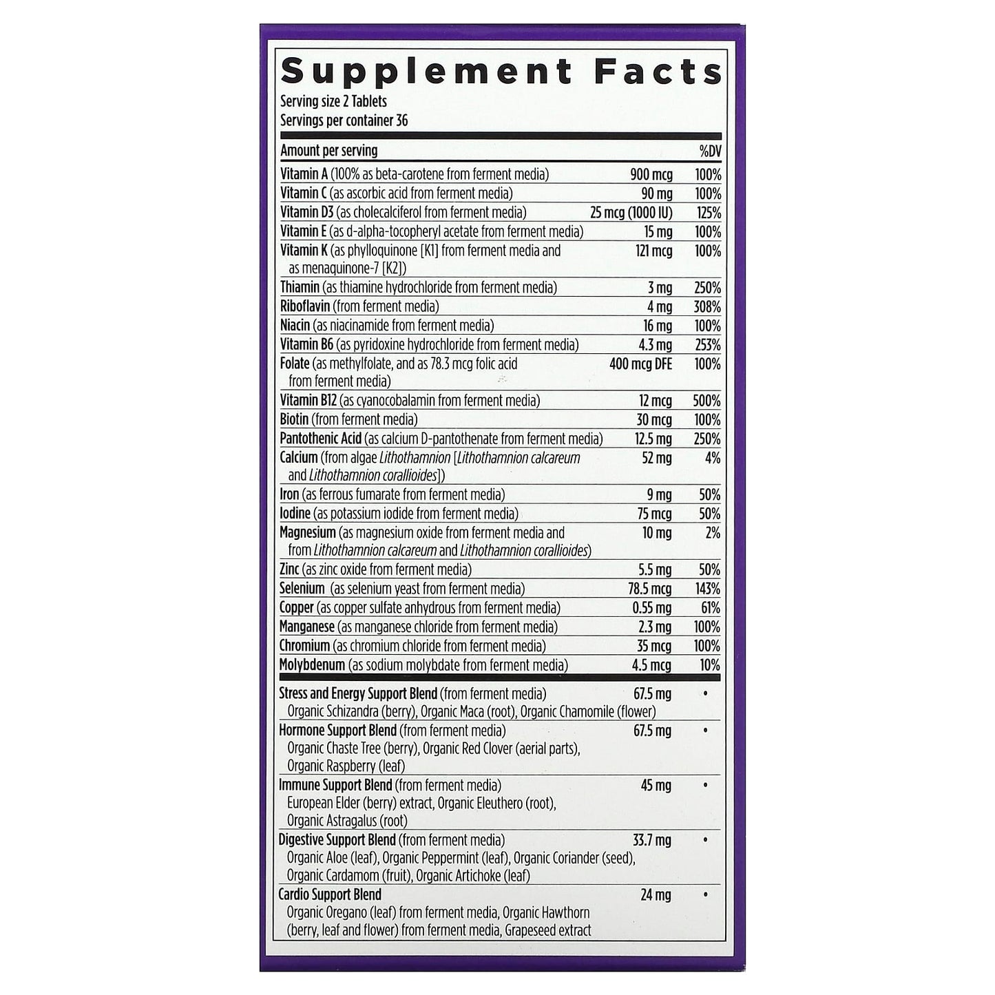 New Chapter, Women's Advanced Multivitamin, 72 Vegetarian Tablets - Image 2