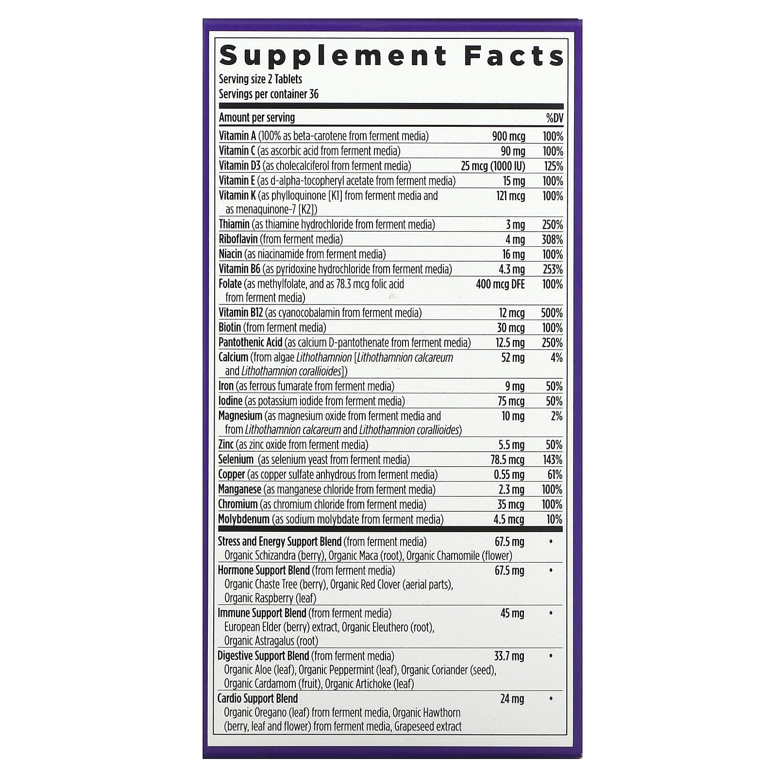 New Chapter, Women's Advanced Multivitamin, 72 Vegetarian Tablets - Image 2