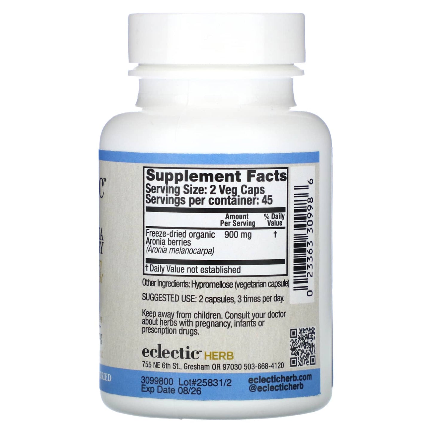 Support Urinary Tract Health with Eclectic Herb's Aronia Berry Capsules - Image 2
