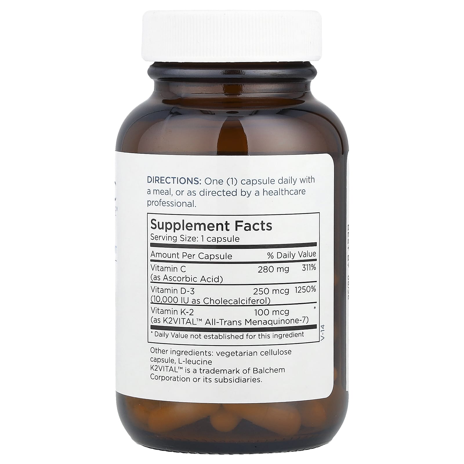 Metabolic Maintenance, Vitamin D-3 with Vitamin K2 MK-7, 60 Capsules - Image 2