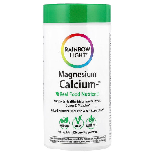 Rainbow Light, Magnesium Calcium+™, 90 Caplets - Image 1