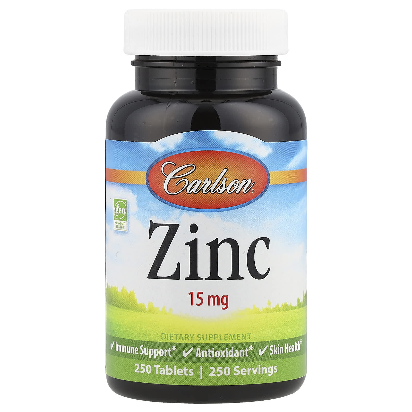 <strong>Carlson Zinc 250 Tablets - Boost Immune System & Skin Health</strong> - Image 1