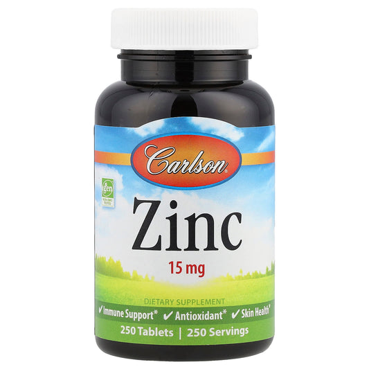 <strong>Carlson Zinc 250 Tablets - Boost Immune System & Skin Health</strong> - Image 1