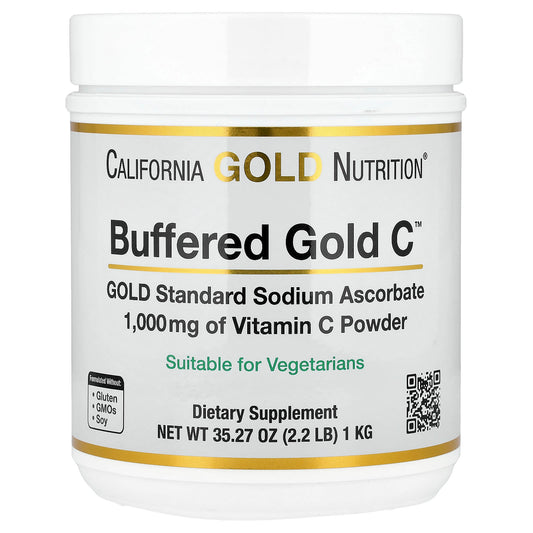 Non-Acidic Vitamin C Powder | Buffered Gold C™ by California Gold Nutrition - Image 1