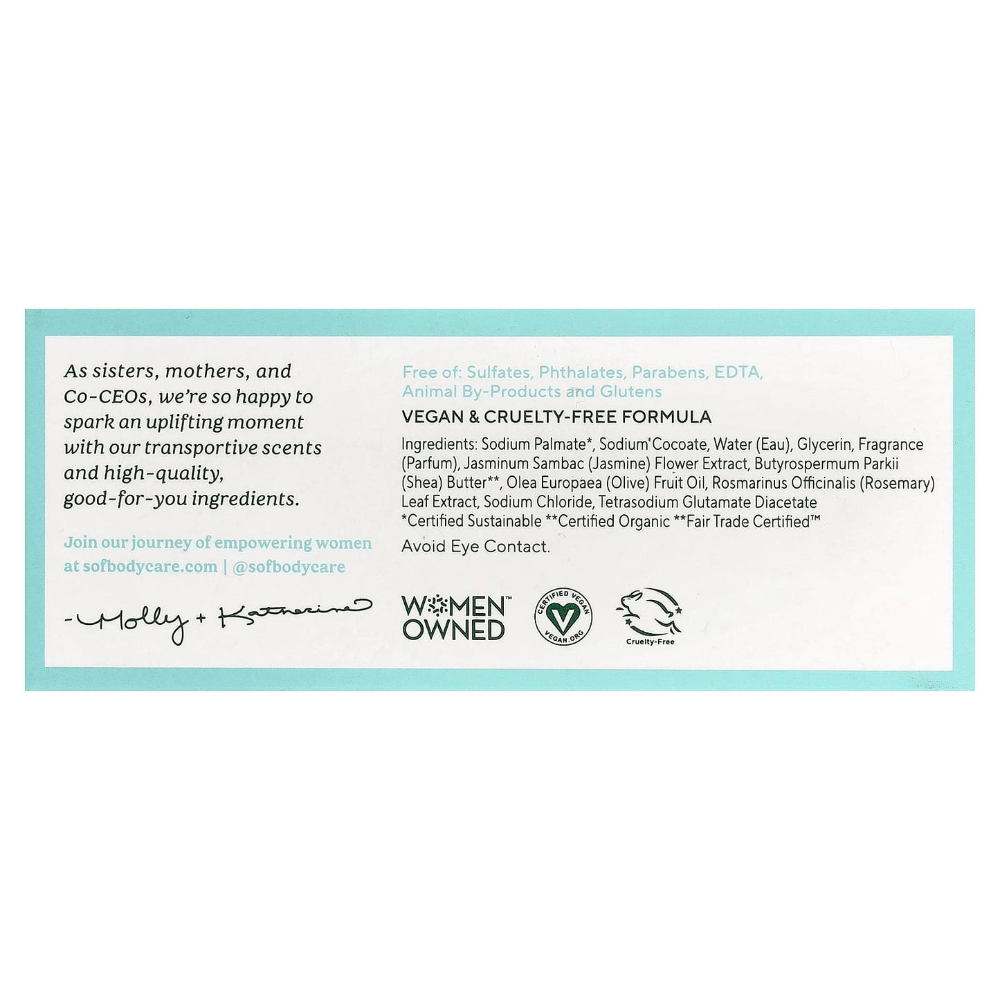 SoF, Triple Milled Bar Soap with Shea Butter, Blooming Jasmine, 6 oz (170 g) - Image 2