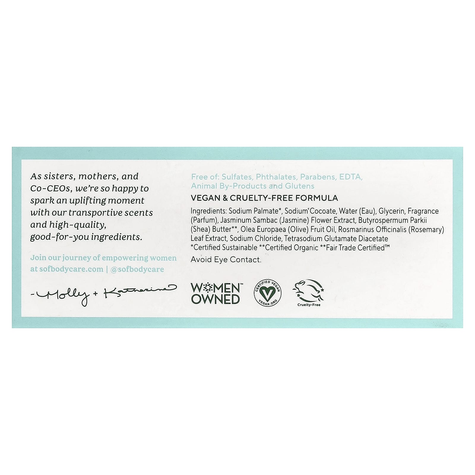 SoF, Triple Milled Bar Soap with Shea Butter, Blooming Jasmine, 6 oz (170 g) - Image 2