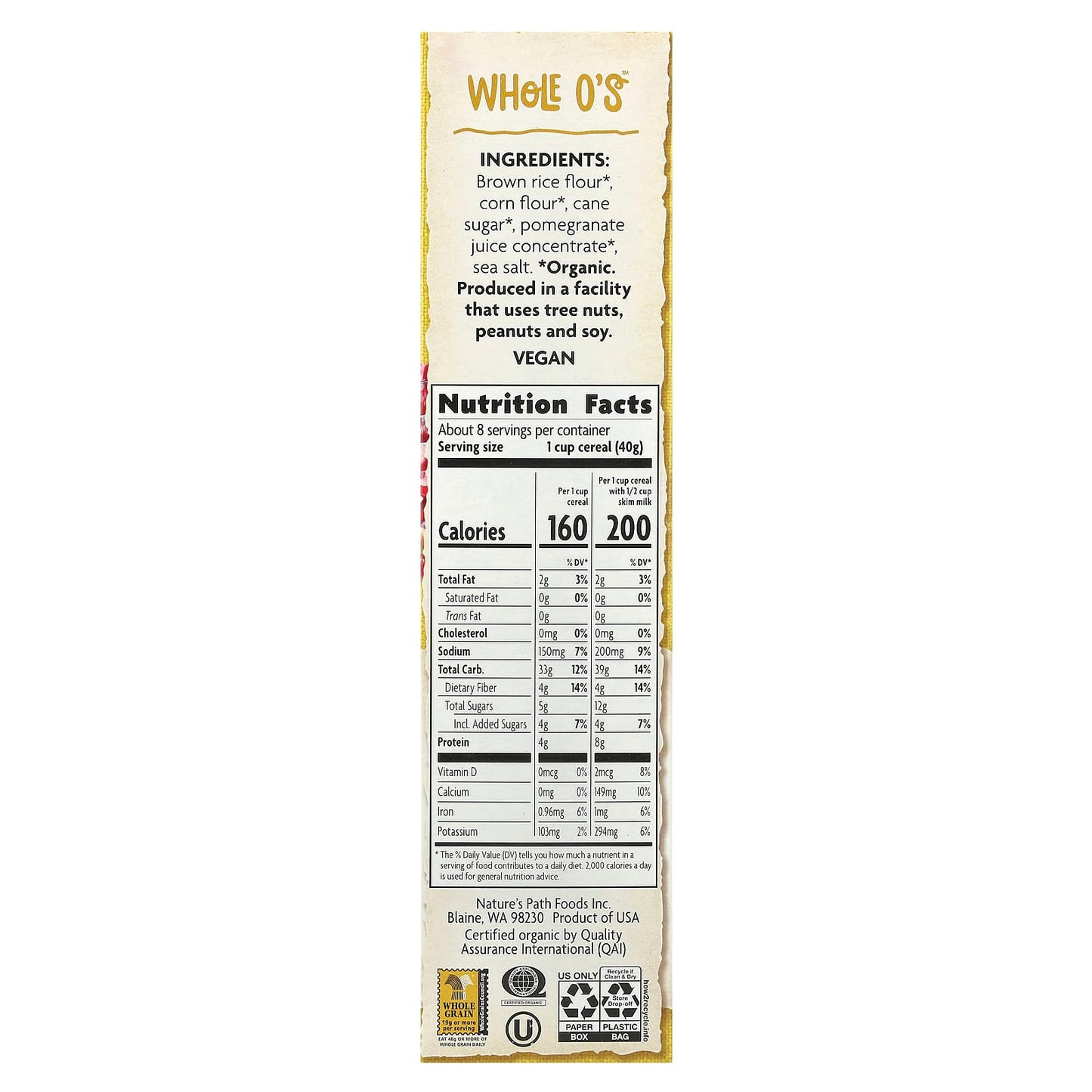 Nature's Path, Whole O's™ Cereal, 11.5 oz (325 g) - Image 2