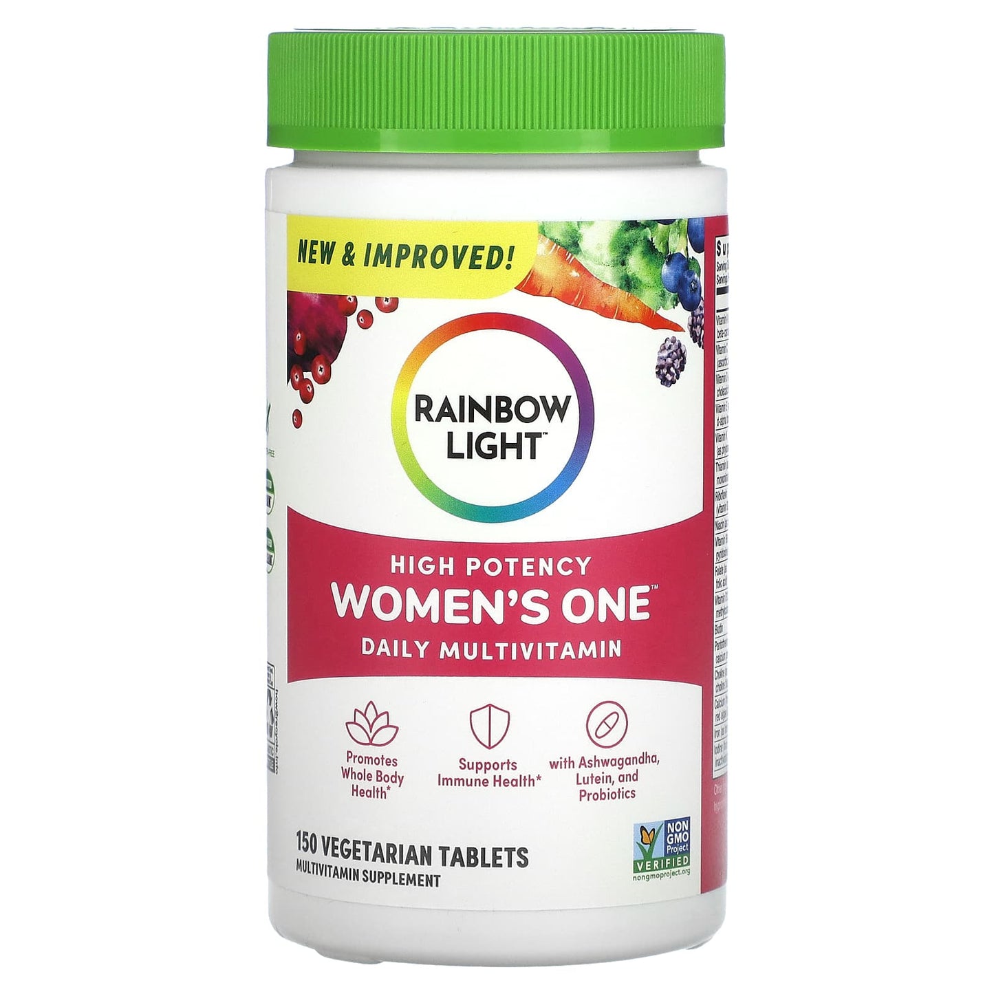Rainbow Light, High Potency Women's One Daily Multivitamin, 150 Vegetarian Tablets - Image 1