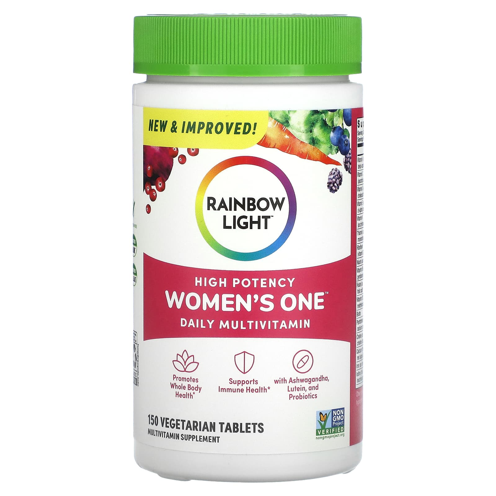 Rainbow Light, High Potency Women's One Daily Multivitamin, 150 Vegetarian Tablets - Image 1
