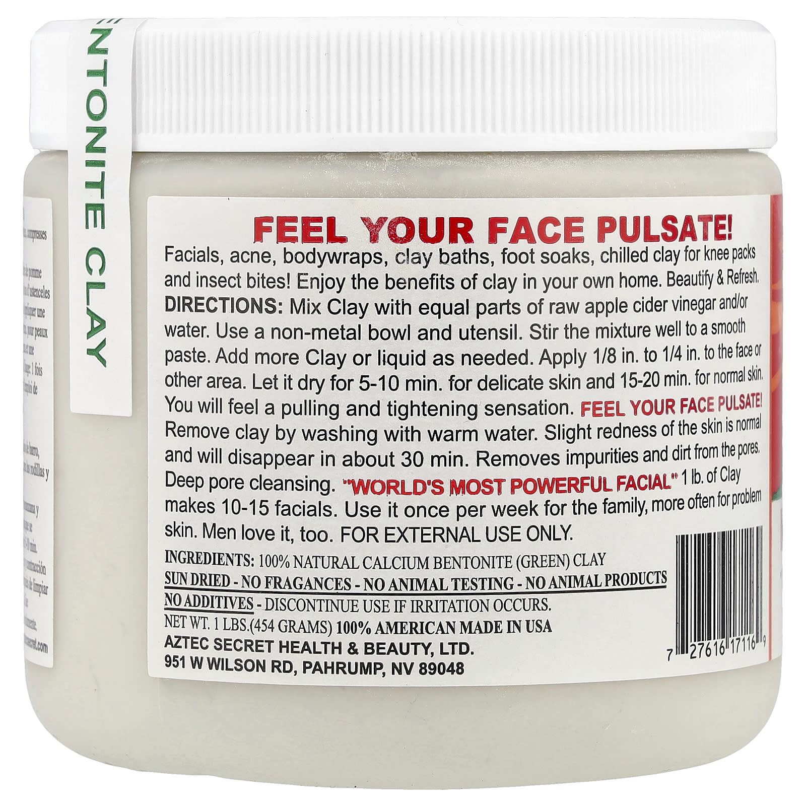 Deep Pore Cleansing with Aztec Secret Indian Healing Clay 1 lb - Image 2