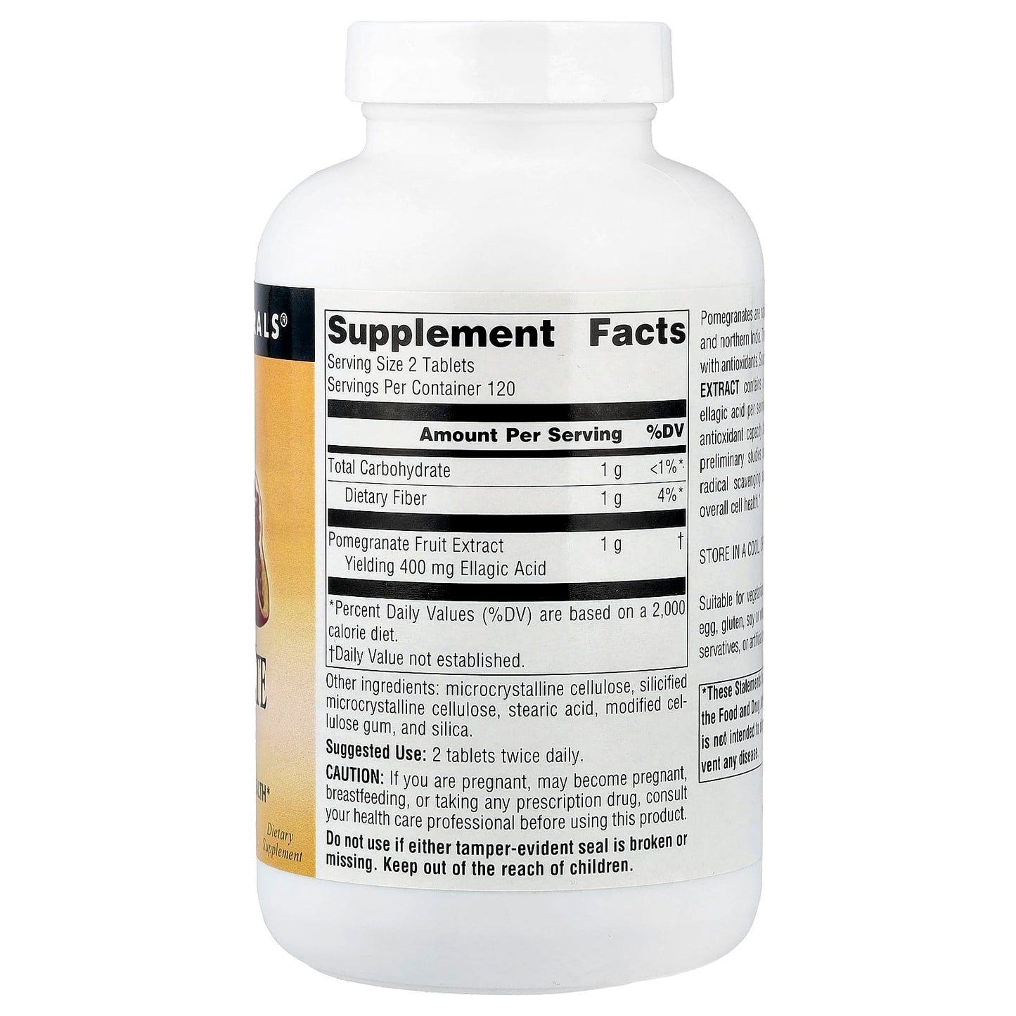 Source Naturals, Pomegranate Extract, 500 mg, 240 Tablets - Image 2