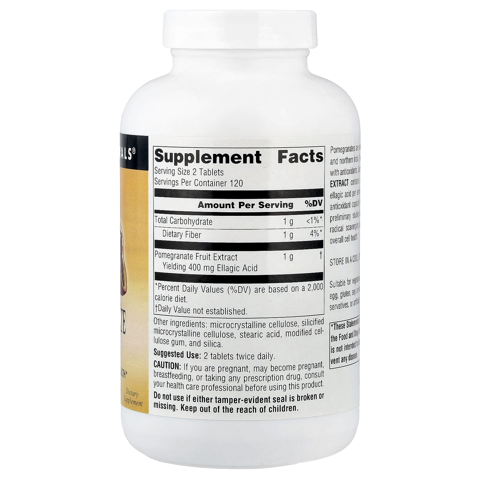 Source Naturals, Pomegranate Extract, 500 mg, 240 Tablets - Image 2