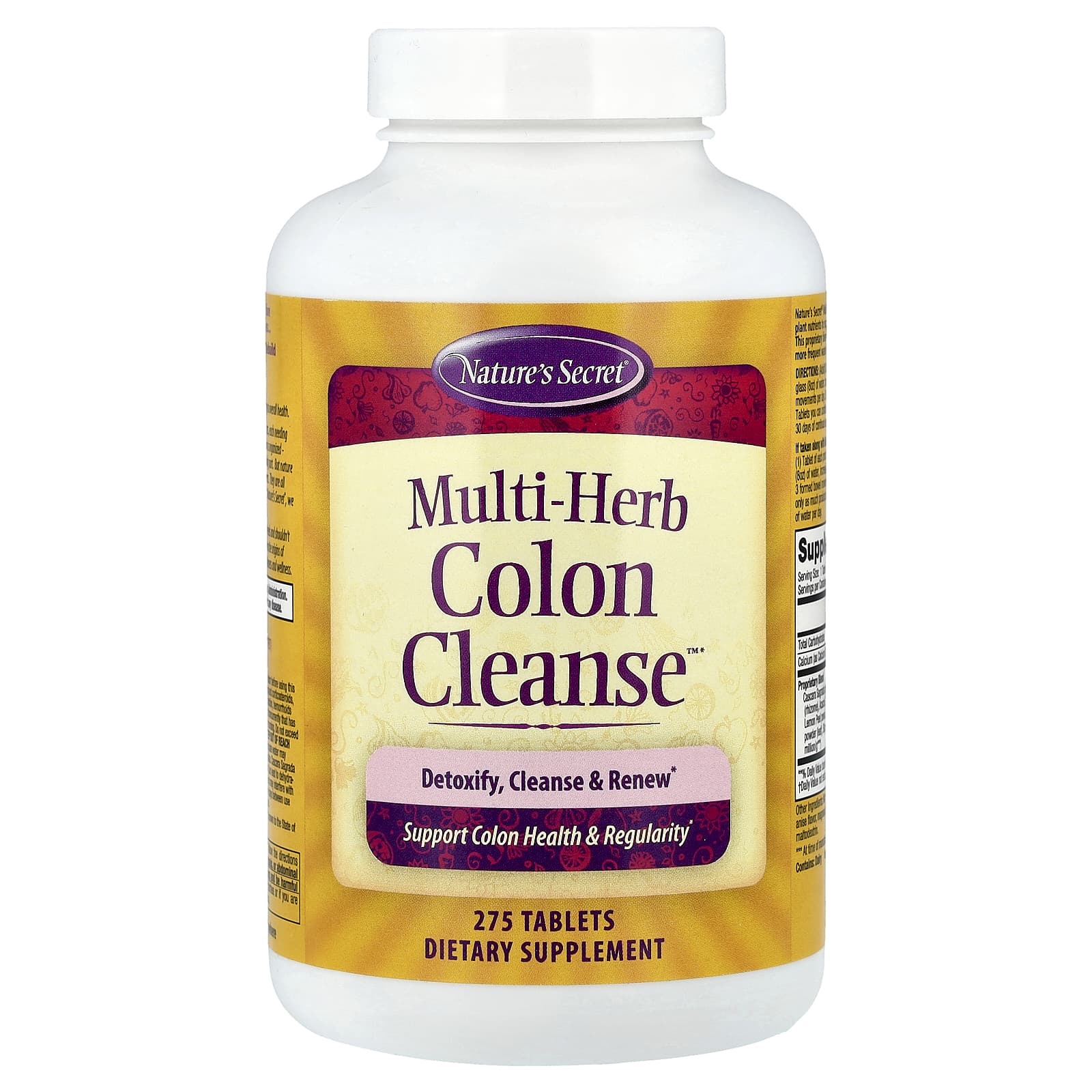 Nature's Secret, Multi-Herb Colon Cleanse™, 275 Tablets - Image 1
