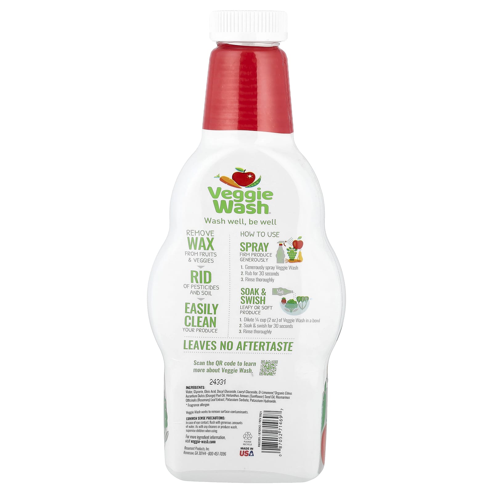 Fruit & Veggie Wash Refill by Citrus Magic - 32 fl oz - Image 2