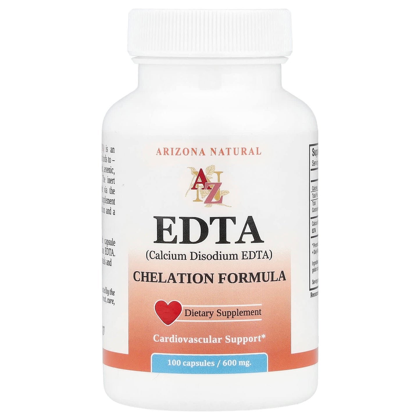 Arizona Natural Calcium EDTA Chelation Supplement - 100 Capsules - Image 1