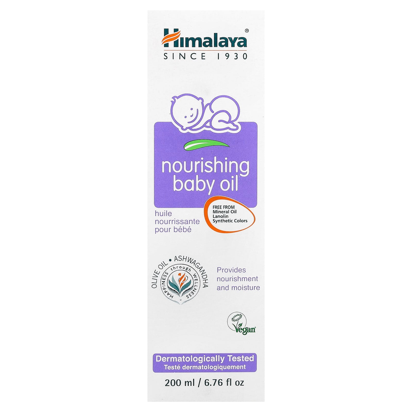 Nourishing Baby Oil by Himalaya for Sensitive Skin, 6.76 fl oz (200 ml) - Image 2