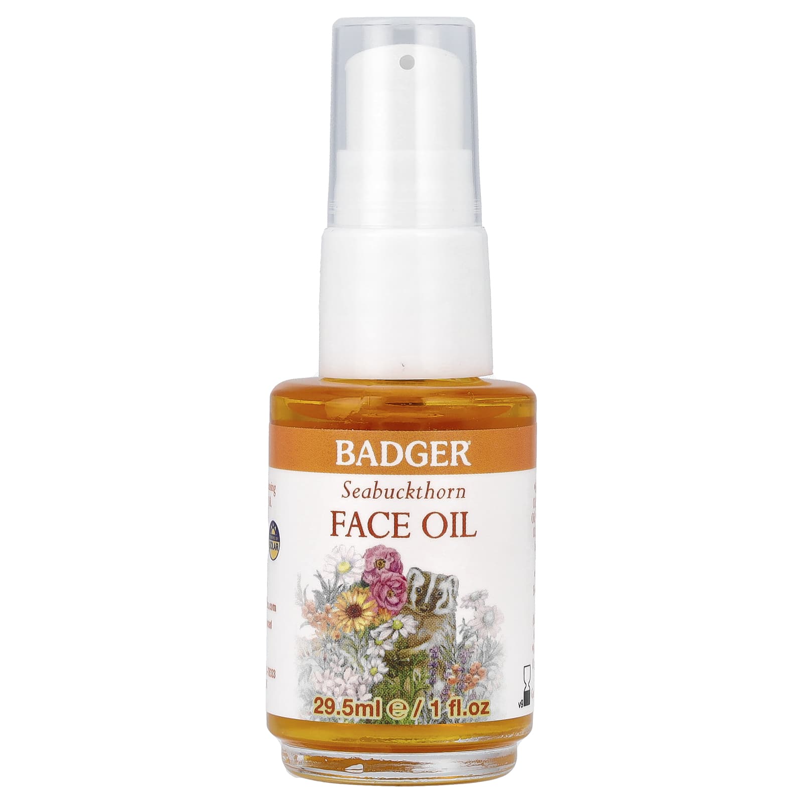Badger Seabuckthorn Face Oil for Normal/Dry Skin | USDA Organic - Image 1