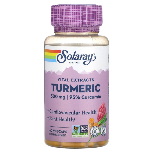 Solaray, Turmeric , 300 mg, 60 VegCaps - Image 1