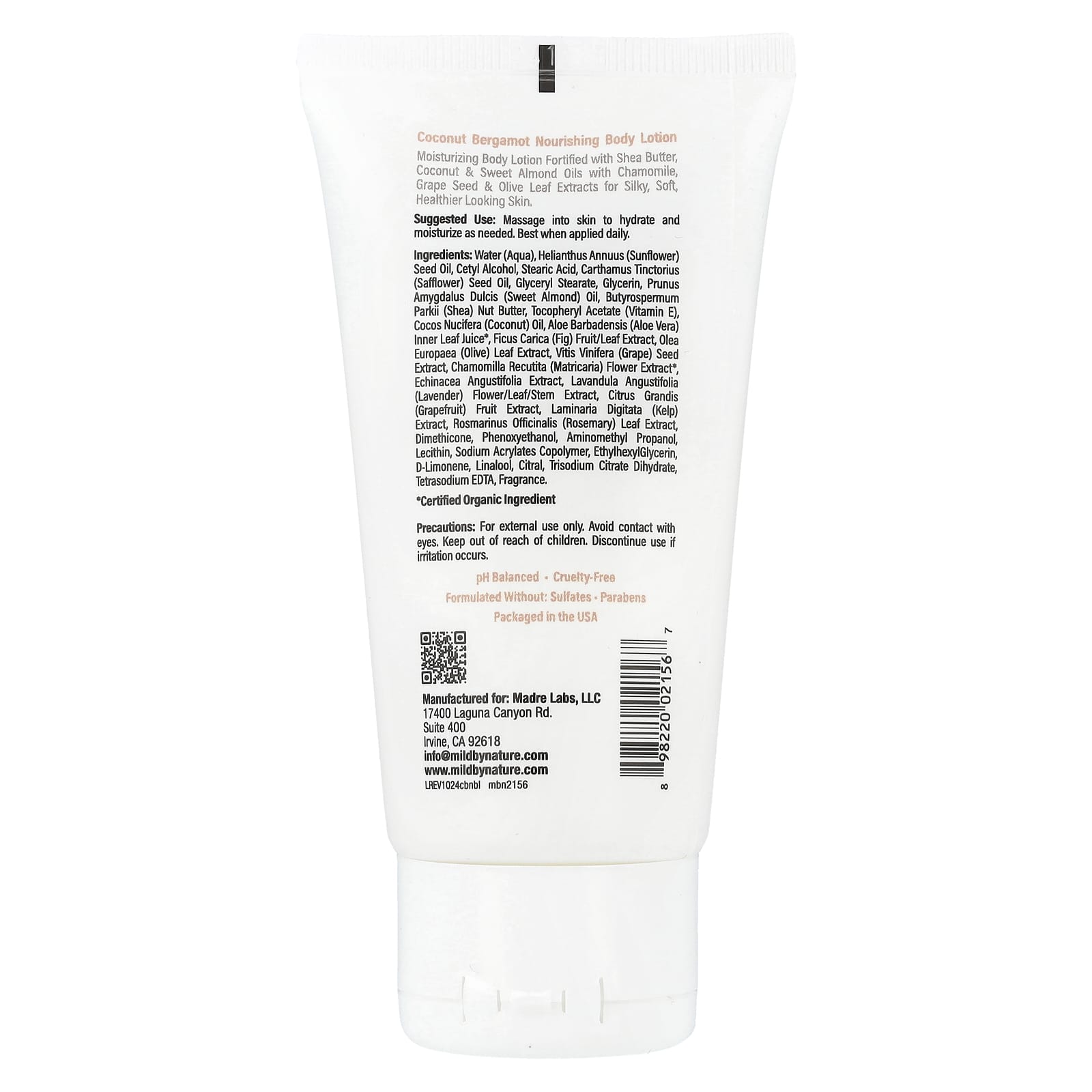 Nourishing Coconut Bergamot Body Lotion for Silky Skin, 2.5 fl oz - Image 2