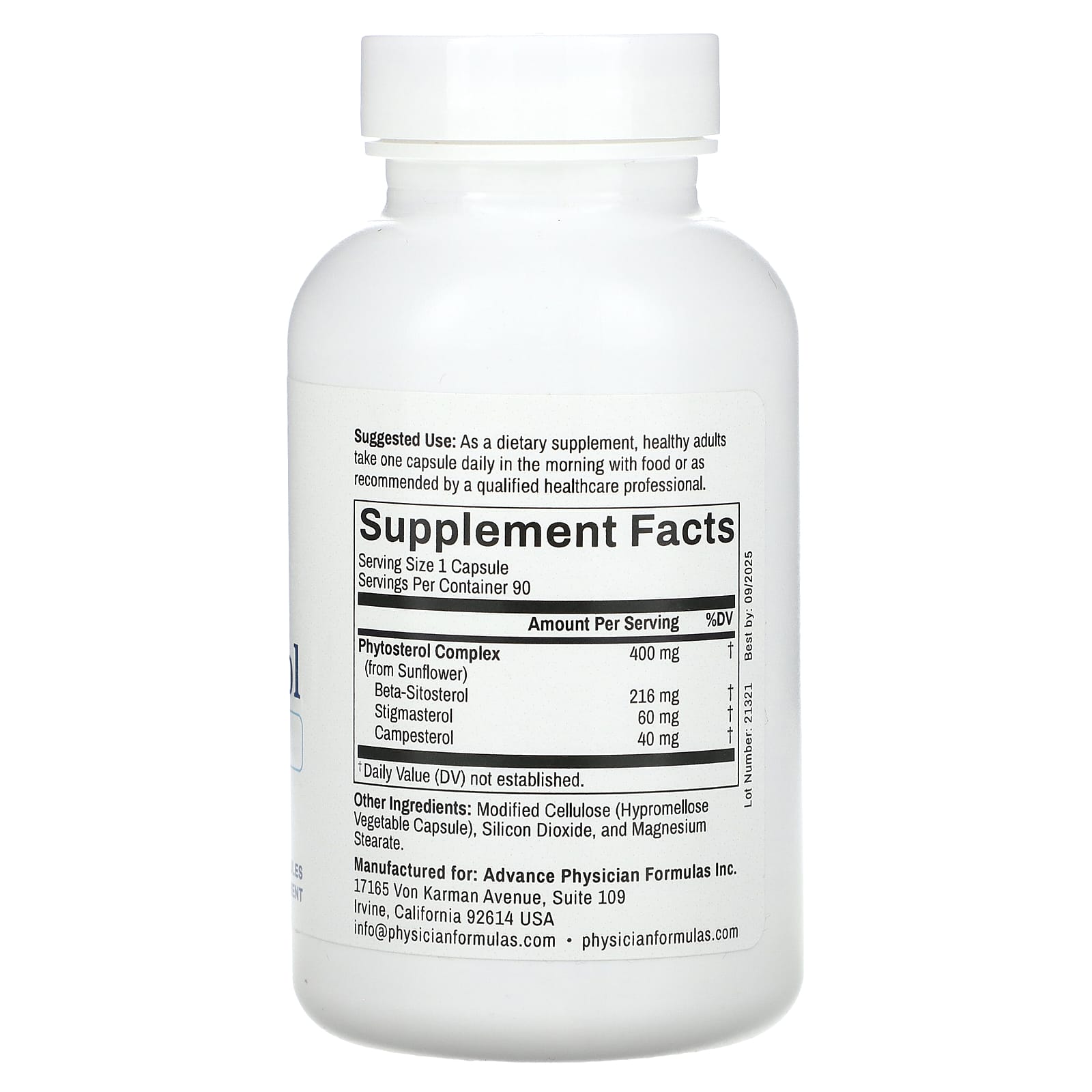 Support Heart Health with Advance Physician Formulas Beta-Sitosterol 90 Capsules - Image 2