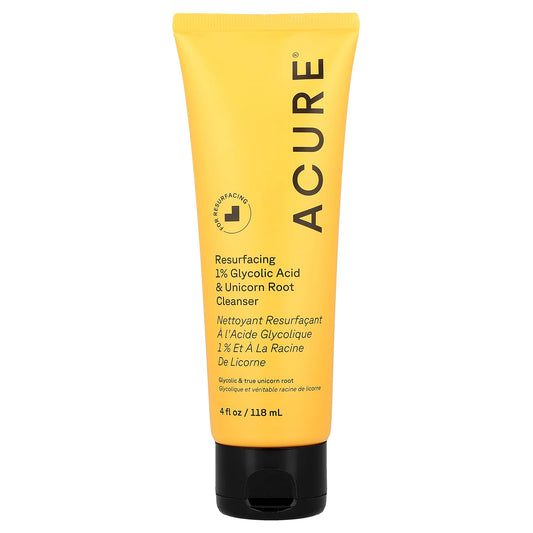 Resurface Smoother Skin with Acure 1% Glycolic & Unicorn Root Cleanser - Image 1
