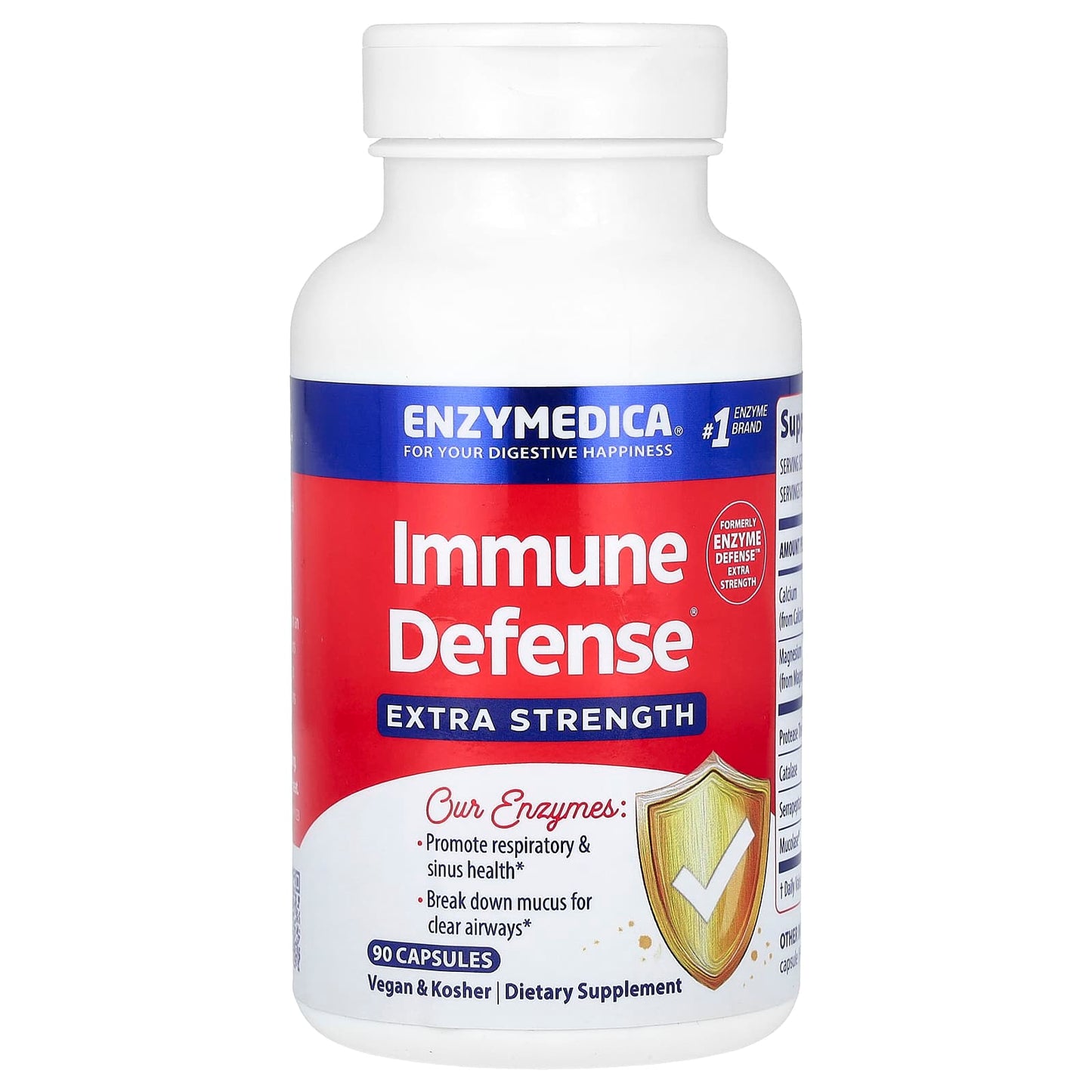 Enzymedica Immune Defense Extra Strength Digestive Support 90 Capsules - Image 1